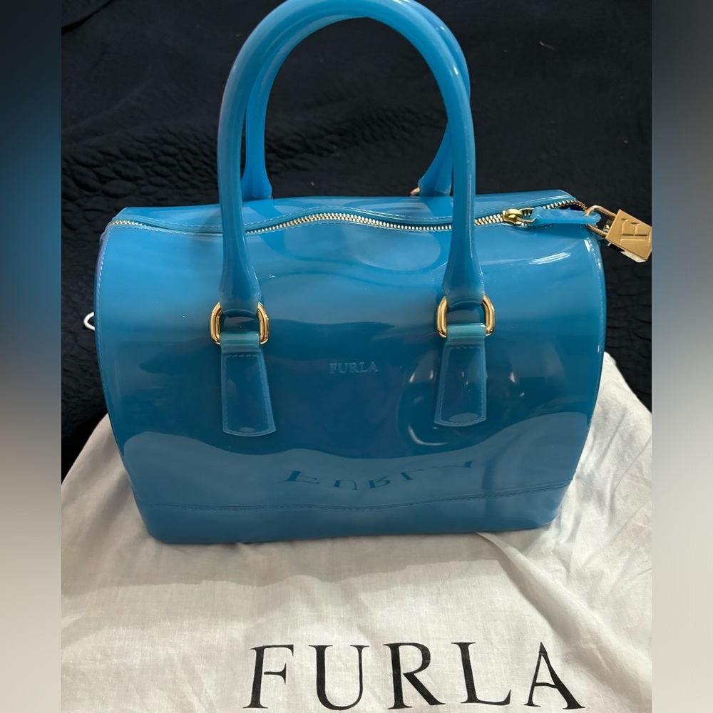Teal Blue Furla Candy Bag